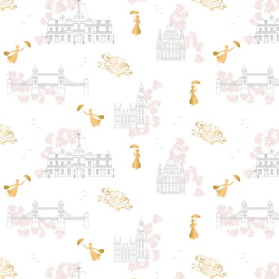 Mary Poppins Disney Fat Quarters Lot de 5