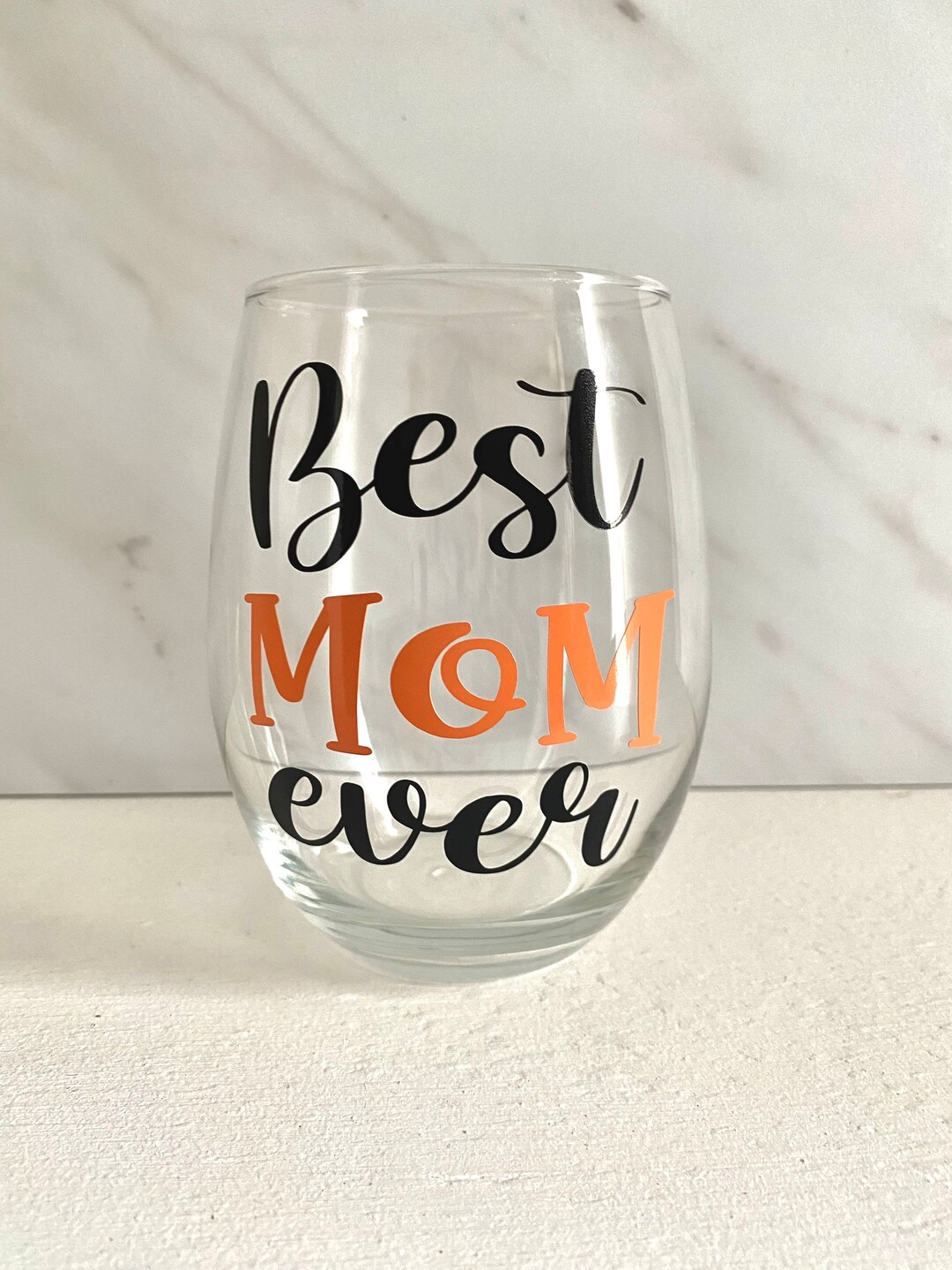 Best Mom Ever Wine Glass Mother's Day Gift New Mom Etsy