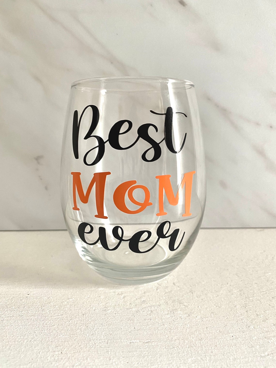Best Mom Ever Wine Glass Mother's Day Gift New Mom Etsy