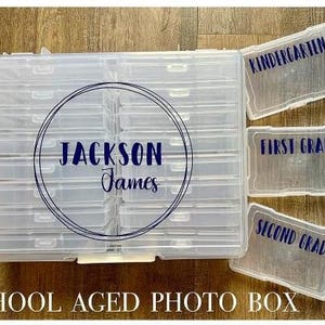 School Years Milestone Photo Keeper Box | Kids, Student, School Days, Graduation, Keepsake Gift