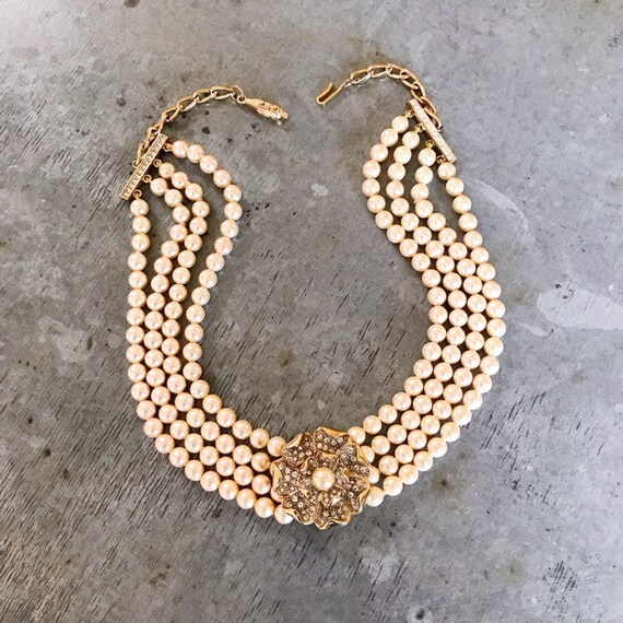 Vintage Ciro pearl choker, bridal pearls, pearl an