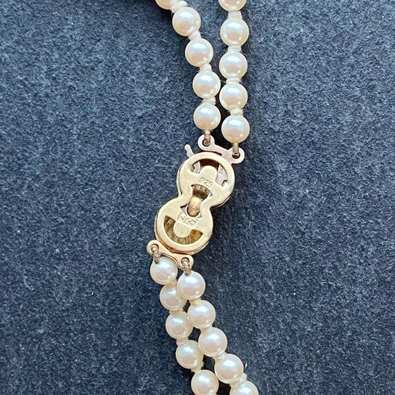 LOTUS Royale Faux Pearl Necklace With Gold Plated Silver Clasp in