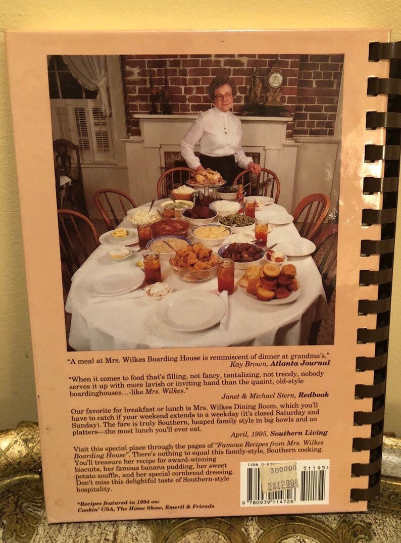 Mrs Wilkes Famous Recipe From Mrs Wilke's Boarding House Etsy