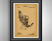 Barber Shop Decor Barber 39 s Chair Patent Print Hair Stylist Gift for Barber Hair Dresser Gift Vintage Koken Chair Antique Bathroom