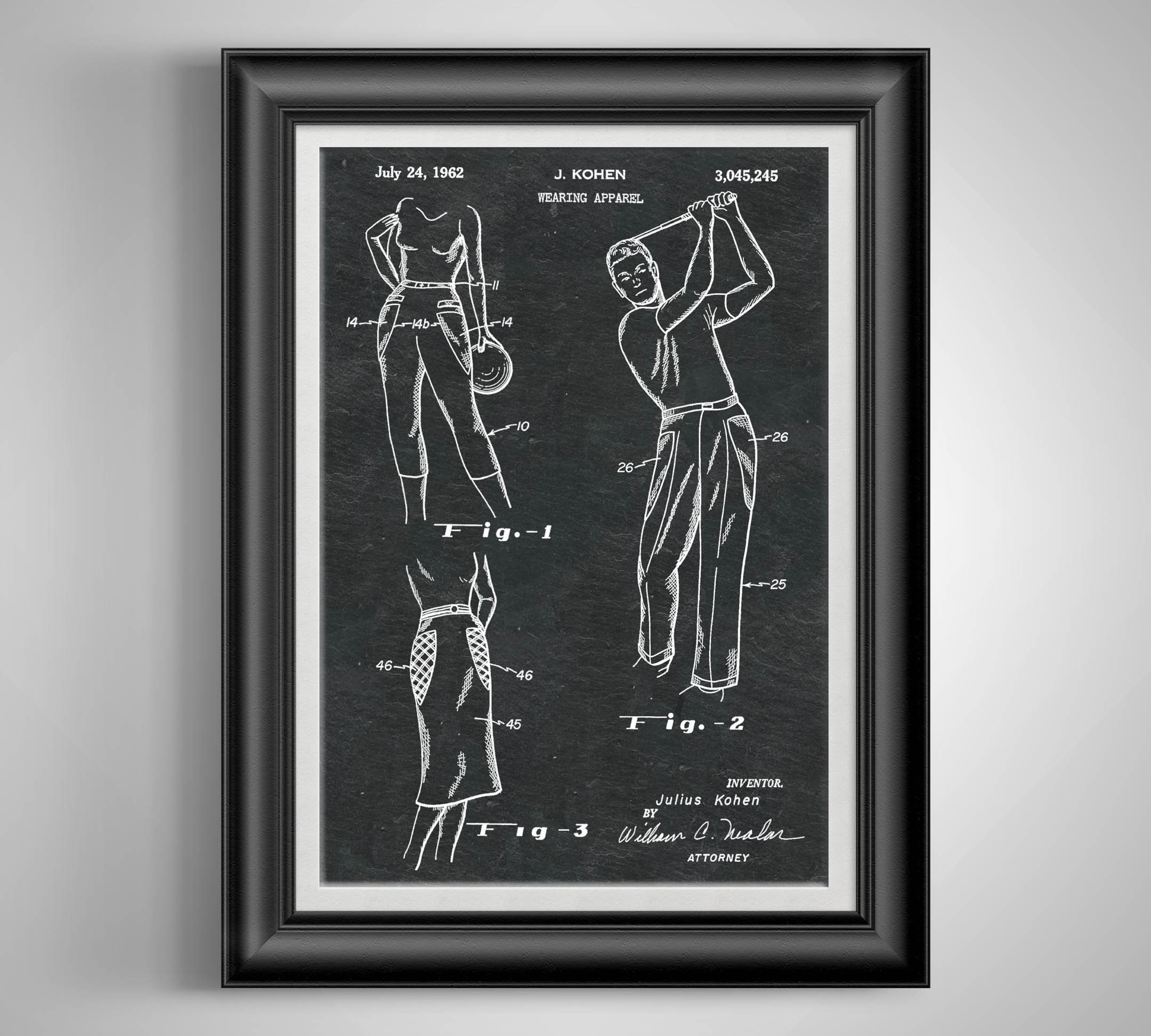 Fashion Sketch Style Patent Artwork Apparel Decor 50
