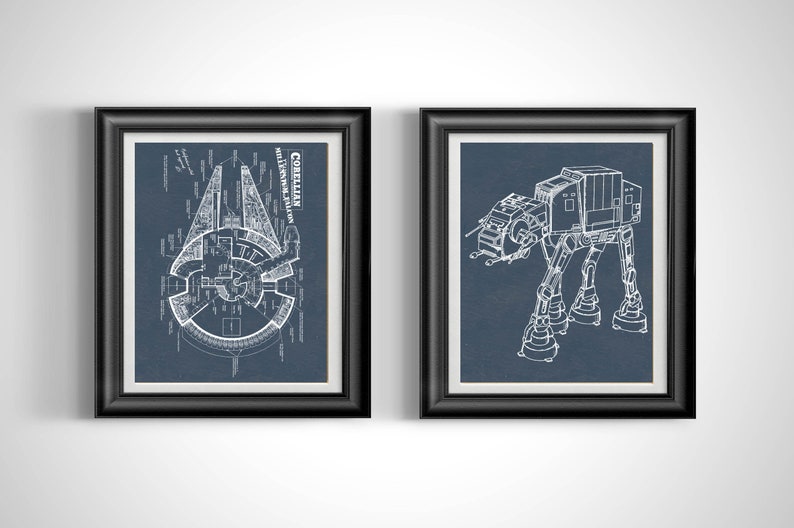 Star Wars Gift Poster Prints Wall Art Kids Room Decor Office Set Of 2 Pp 4226