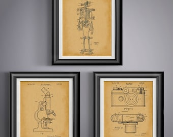Forensic Science Wall Art Set, Crime Lab Decor, Detective Gift, CSI Investigator Poster Print Bundle