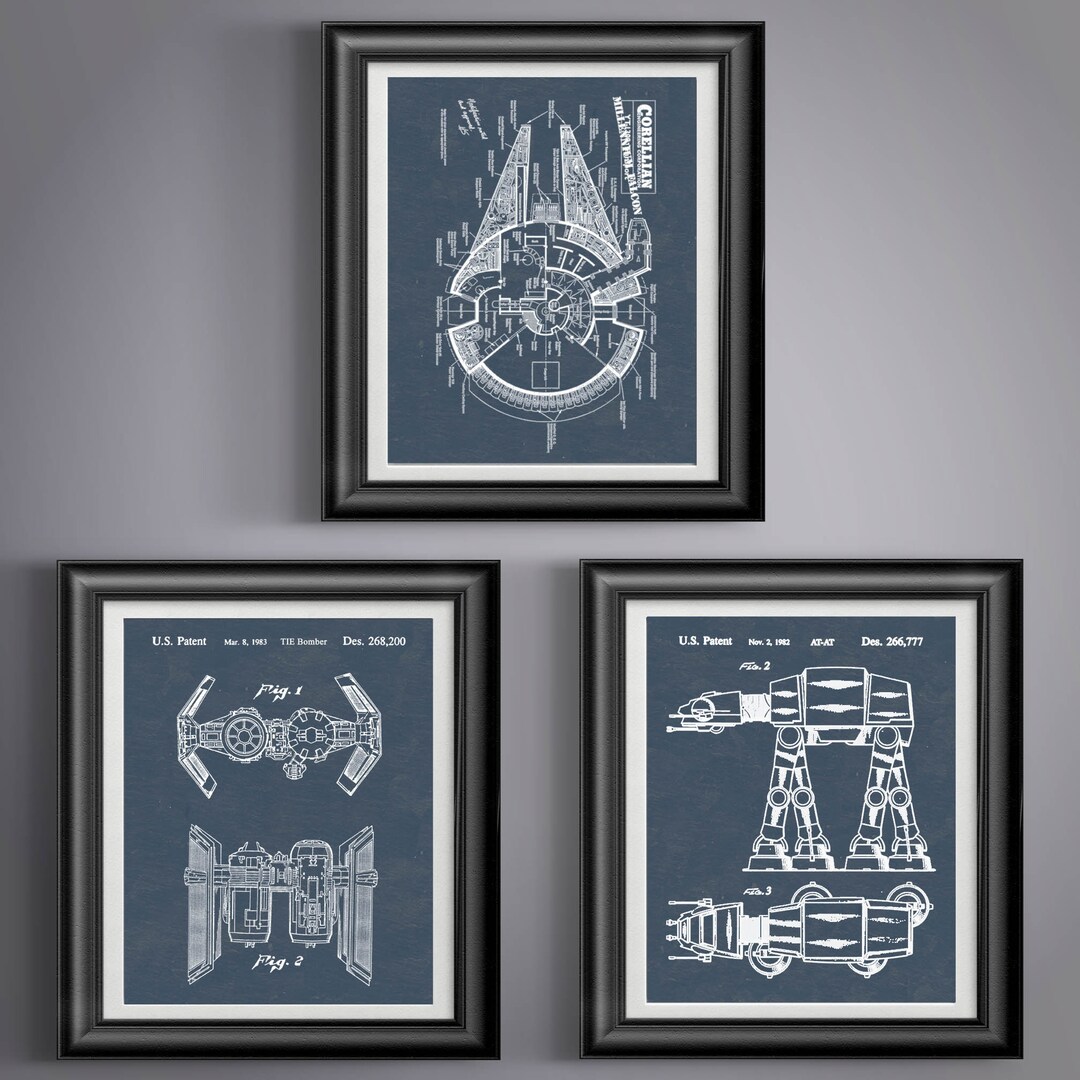 Star Wars Patent Geek Decor Home Theater Decor Star Wars Nursery Star