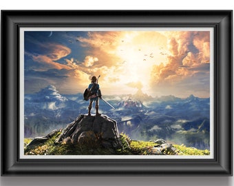 Legend of Zelda Breath of the Wild Link Print Nintendo Poster Video Game Posters Nintendo Art