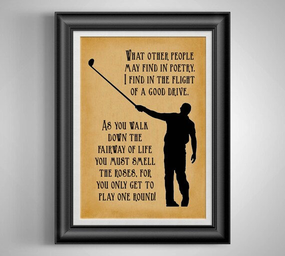 Golf Gifts For Men Office Wall Art Office Decor Gift For Etsy