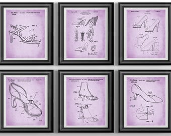 High Heel Print Set, Fashion Wall Art, Ladies Shoe Decor, Closet Stylist Bedroom Gift Poster Bundle