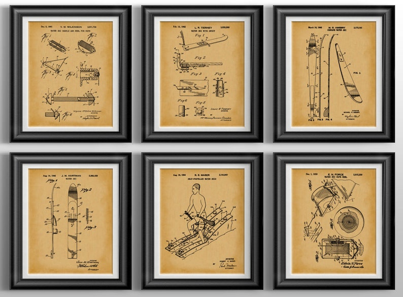 Water Ski Decor Vintage Ski Gifts for Skiers Water Skiing Etsy