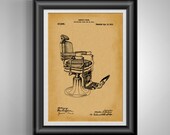 Barber Shop Decor Barber 39 s Chair Patent Print Hair Stylist Gift for Barber Hair Dresser Gift Vintage Koken Chair Antique Bathroom