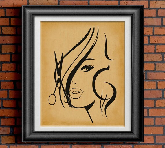 Hair Stylist Poster Hair Dresser Wall Art Hair Salon Artwork Etsy