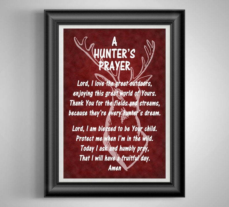 Deer Hunting Gifts Hunter Gifts for Hunters Prayer Saint Etsy