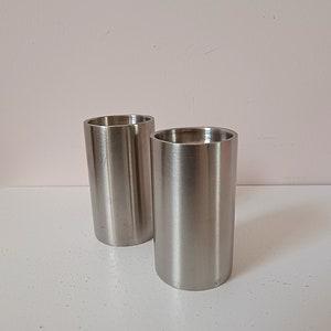 Arne Jacobsen Cylinda Line stainless steel cruet set Stelton MCM Rare size 1967