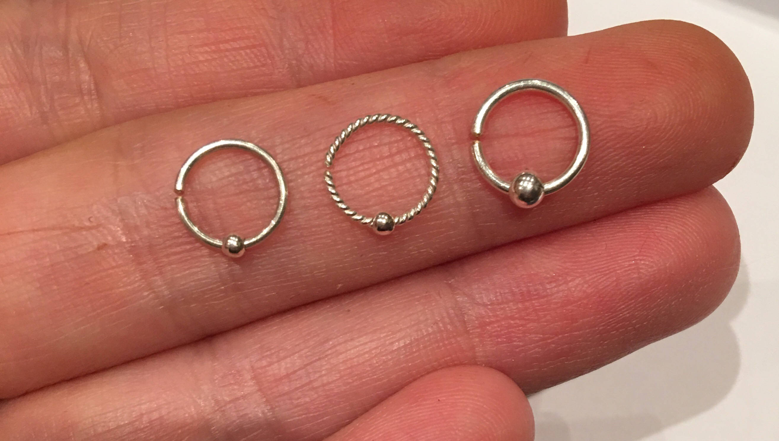 Cartilage Earrings Sterling Silver Hoop Earrings Endless Etsy