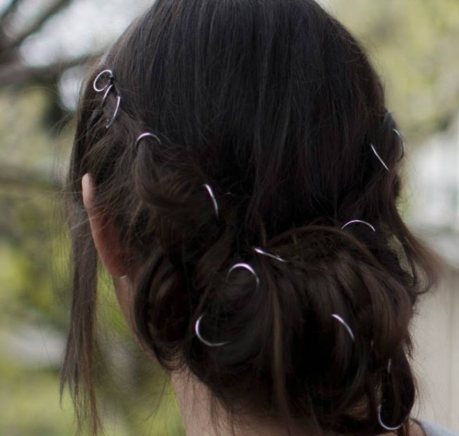 Beaded hair rings braid accessories hair hoop rings for Etsy