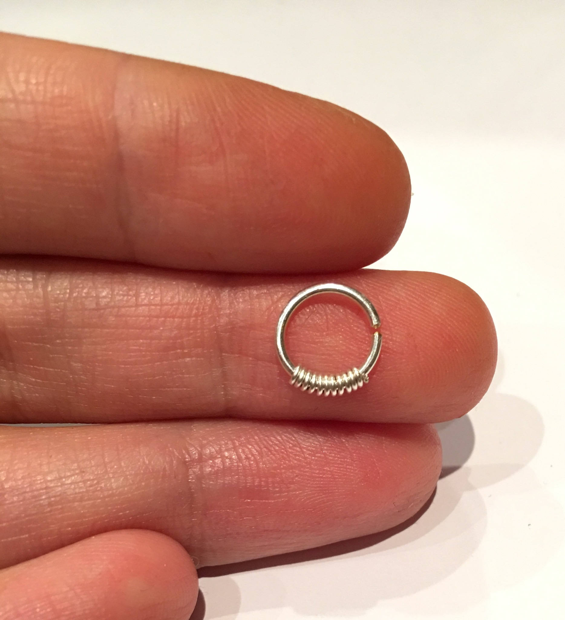 Gauge Cartilage Earrings Sterling Silver Hoop Earrings Etsy