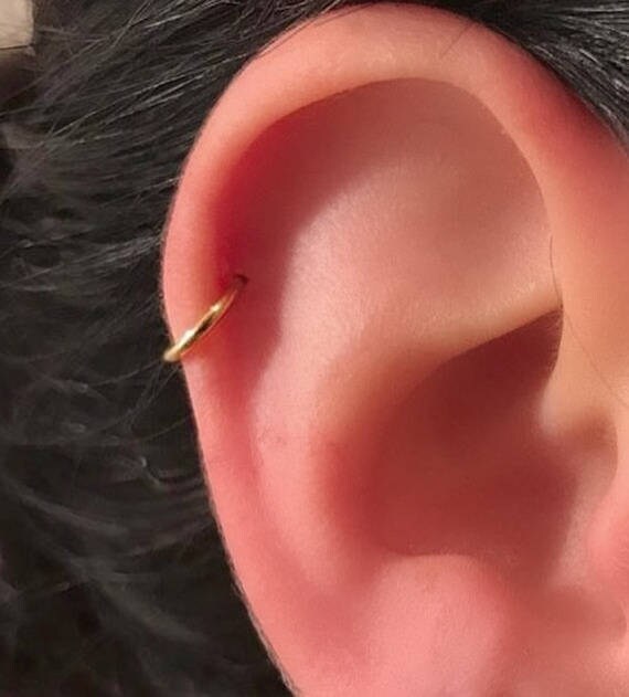cartilage hoop earrings gold