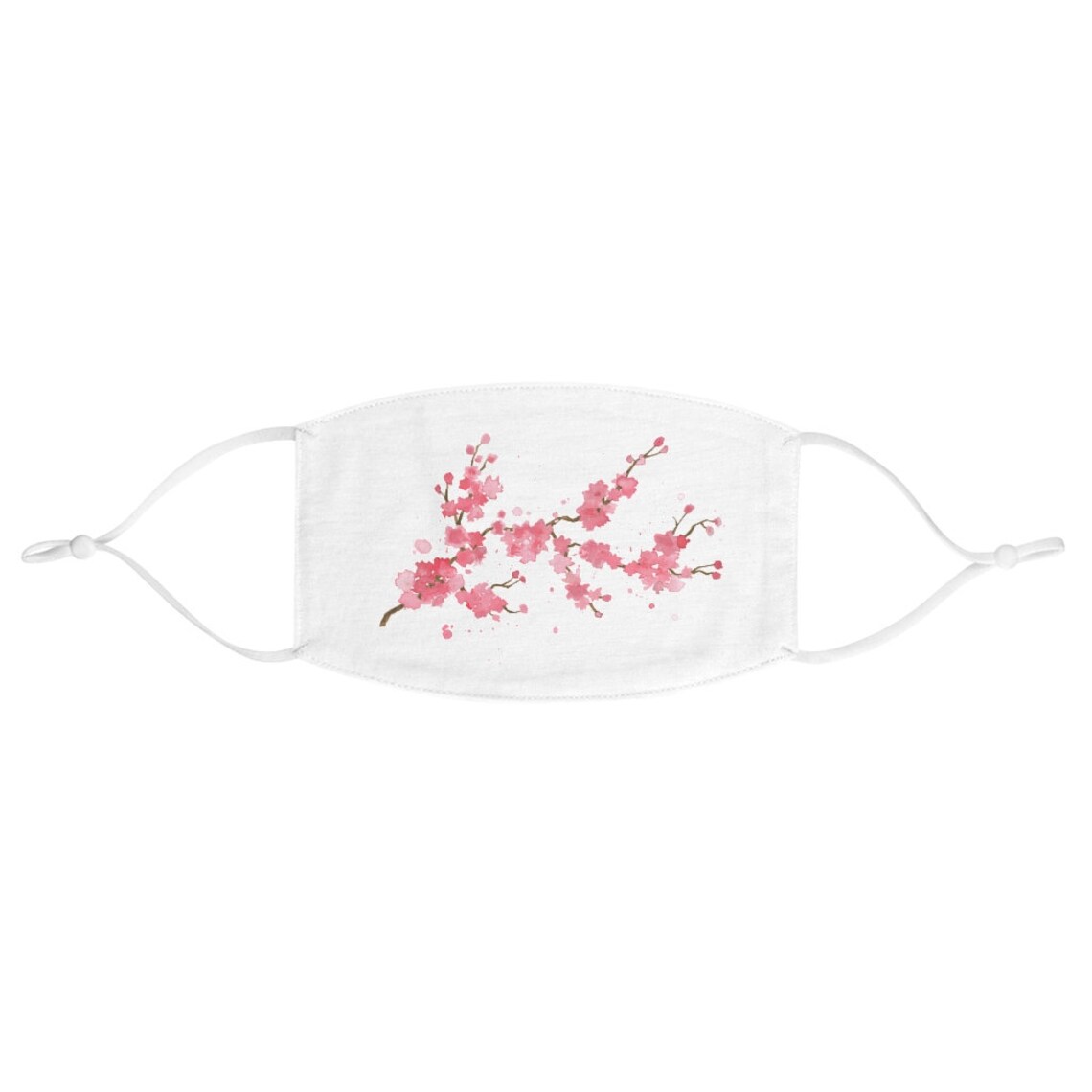 Cherry Blossom Fitted Polyester Face Mask Exclusive Design Etsy