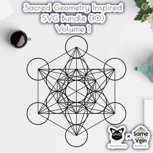 Sacred Geometry SVG Bundle • 10 SVG Files • V. 1 • Mandala Cricut Bundle • Zen Adults & Children • Instant Digital Download • Peaceful Craft