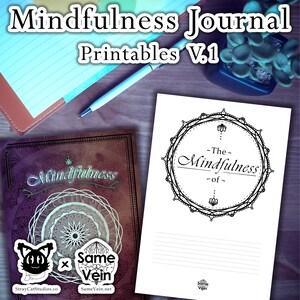 Mindfulness Journal Printable Pages Volume 1 Daily Check-in for Mental ...