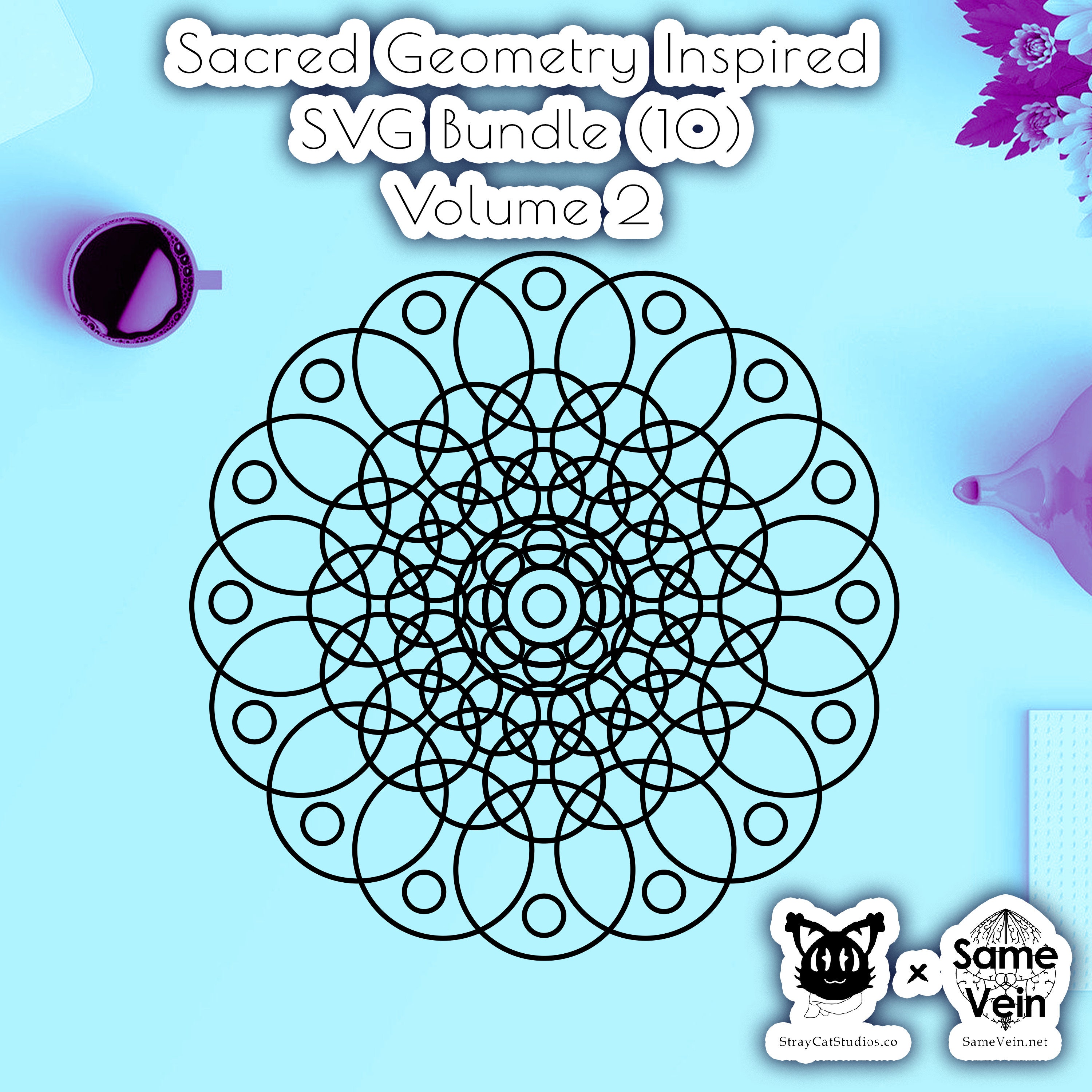 Geometric Tools. Svg Sacred Geometry SVG Bundle 10 SVG Files V. 2 Mandala Cricut Bundle Zen ...
