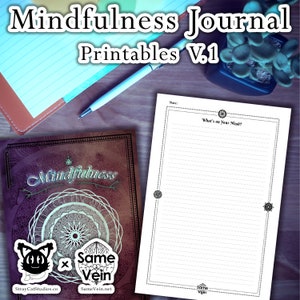 Mindfulness Journal Printable Pages Volume 1 Daily Check-in for Mental ...