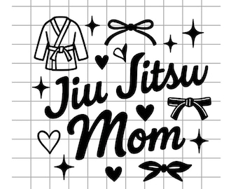 Jiu Jitsu Mom PNG: Martial Arts Graphic, Sublimation Design (Digital Download) 300dpi