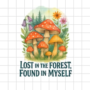 Pilz Wald PNG: Wald Natur Clipart, Sublimationsdesign (Digitaler Download) 300dpi