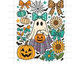 Pastel Halloween Ghost PNG | Pumpkin Clipart, Spooky Season (Digital Download)