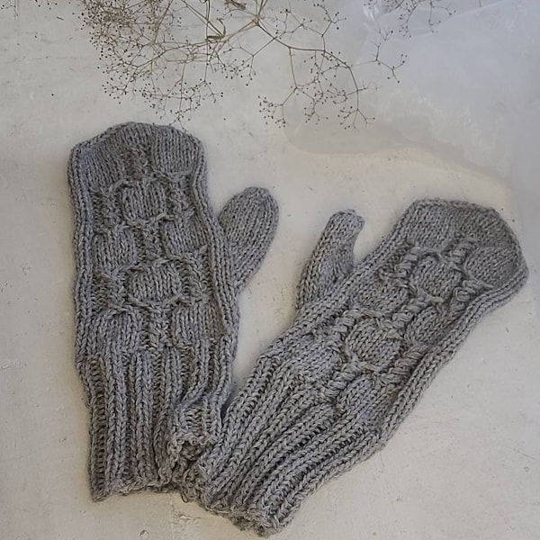 Mitaines en cachemire gris clair READY MADE / 95 % de cachemire / Gants en tricot / Mitaines écologiques / Hygge / Mitaines confortables / Cadeau pour elle