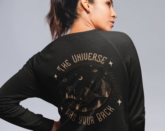 Witchy Kleding Witchy Shirt Spiritueel Shirt Witchy Kleding Hemels Shirt Het Universum Heeft Je Rug Occulte Trui Alt Kleding Mystiek