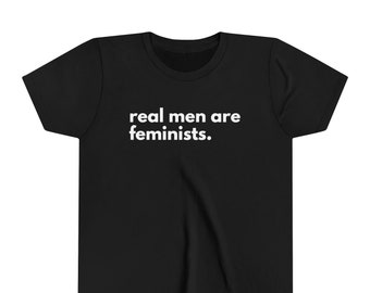 Kids Male Feminist t shirts for men Real men are feminists Shirt for Him Womens rights Feminism gift womens march