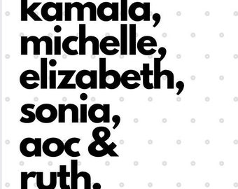 Ícone Político Feminista Fodão SVG Kamala Harris svg Michelle obama svg RBG svg Ruth Bader SVG feminista svg aoc svg direitos das mulheres svg