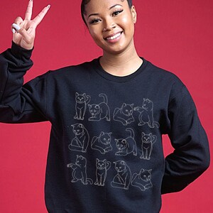 Cat Sweatshirt Cat Sweater Cat Shirt Lucky Esthetische Kleding Cat Lover Cadeaus voor Kattenliefhebbers Kat Moeder Trendy Sweatshirt Esthetische Trui