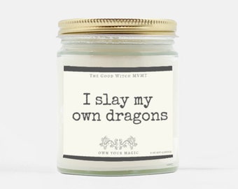 Wake Up/& Slay-No Bad Vibes-In My Own Lane-Calm Mind Strong Vibes. Koena Moon Candles-The Good Intention Set