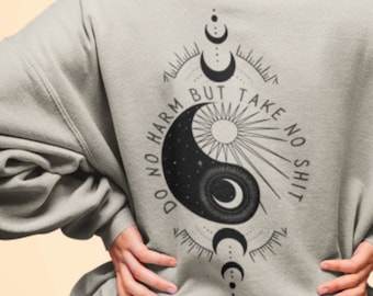 Ying Yang Shirts Aesthetic Sweater Yin and Yang Spiritual Shirts Sun And Moon Shirt Yin Yang Celestial Shirt Mystical Shirt Boho Indie Shirt