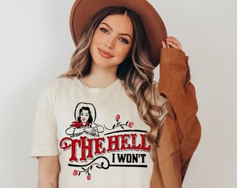 Femminista Cowgirl Camicia Occidentale Camicia Donna Empowerment Camicia Retrò Camicia Sud Camicia Femminismo Cowboy Shirt Country Shirt Rodeo Shirt
