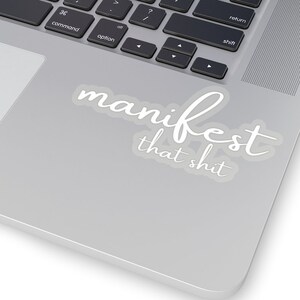 Inspirational Laptop Sticker Astrology Laptop Sticker Decal Meditation Manifest Yoga spiritual gangsta Kiss cut sticker decal