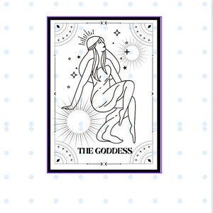 Die Göttin Tarot SVG PNG Datei mystisch SVG ausgerichtet svg spirituelle geschnitten Datei Tarot Karte Witchy svg Frauen Ermächtigung digitale Datei Vorlage