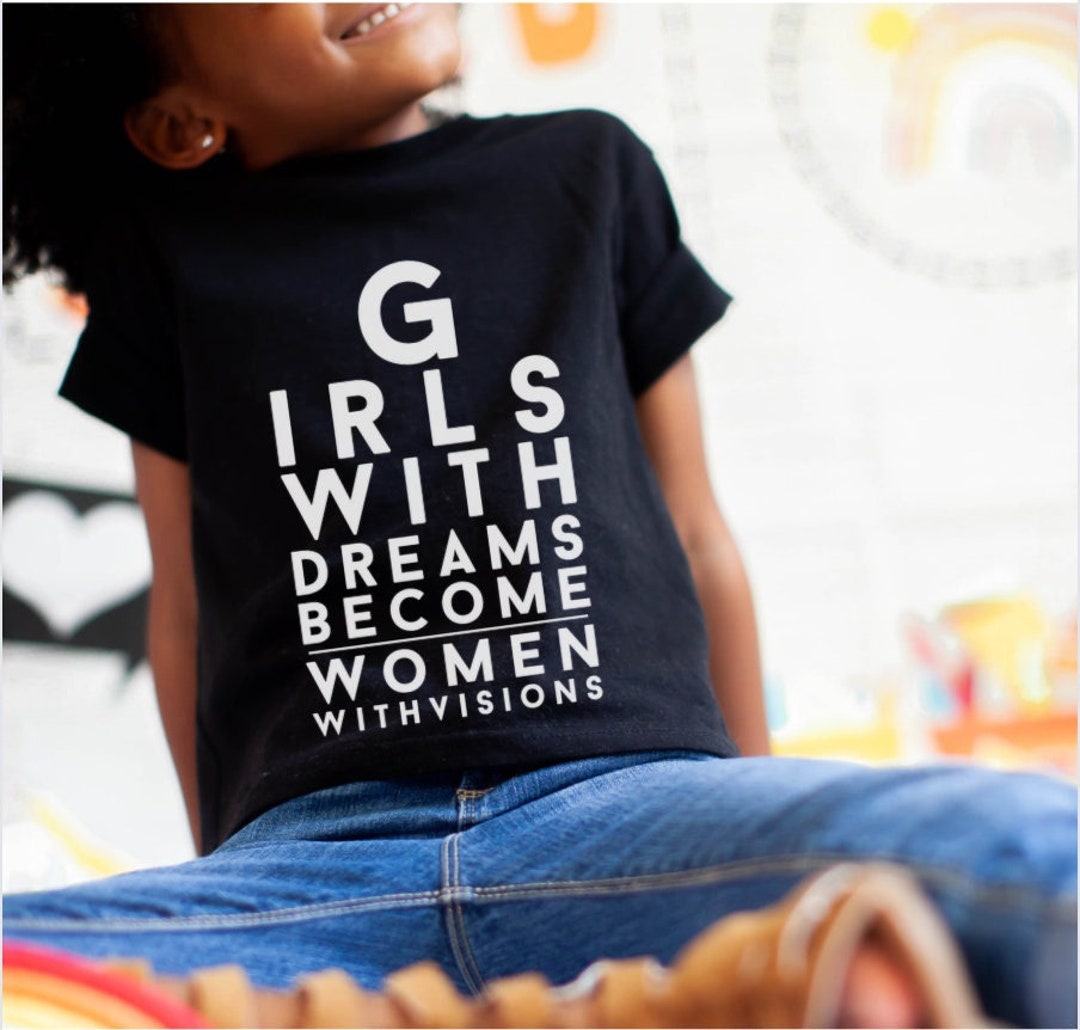Girls With Vision Girl Power Kids Shirt Feminist Kids Tshirt Etsy