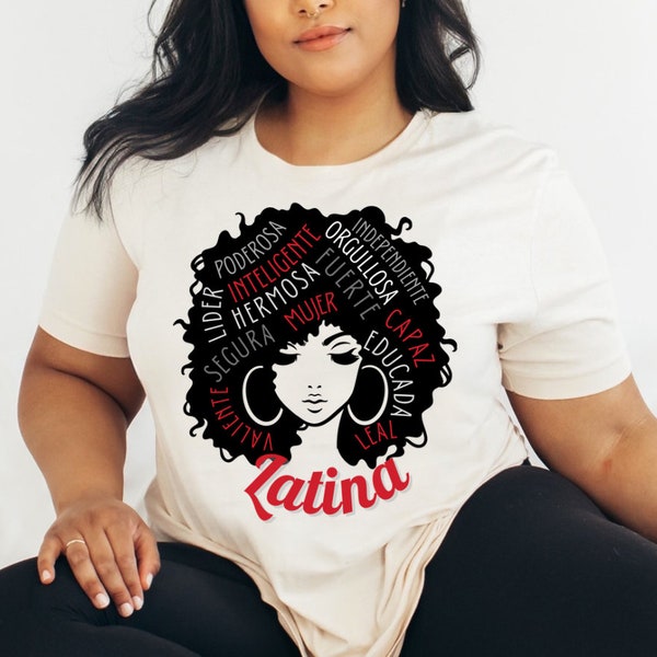 Latina Shirts Empowered Latina Shirt Educated Spanish Wording Shirt Latina AF Poderosa Latina Pride Woman Empowerment Hispanic Heritage