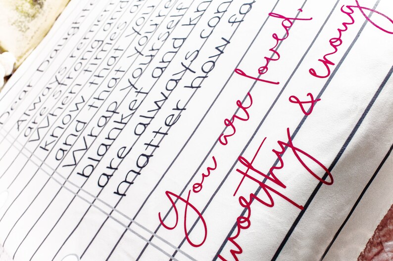 Dear Daughter Blanket Custom Throw Blanket Airmail Letter to Etsy