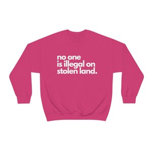 No One Is Illegal on Stolen Land Pullover, Schütze Einwanderer Shirt, Beschütze Träumer Menschenrechte Shirt Gleichheit Shirt, Soziale Gerechtigkeit Shirt Bild 4
