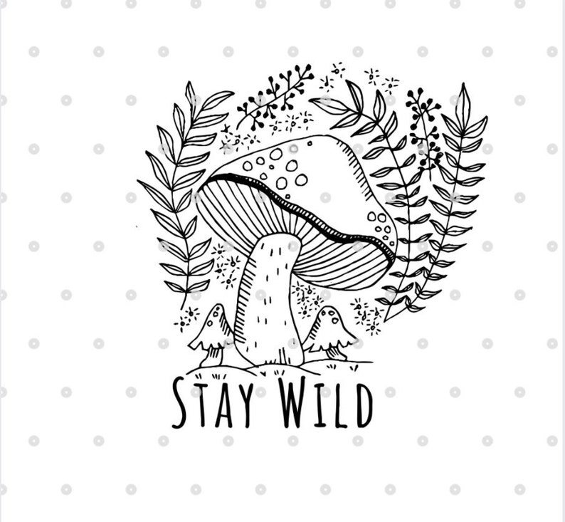 Mushroom svg stay wild svg Cottagecore svg cute Botanical | Etsy France Mushroom svg stay wild svg Cottagecore svg cute Botanical | Etsy France
