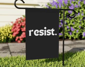 Resist Anti Trump Garden Flag Political Garden Banner Liberal Yard Flag FDT Sign Outdoor Decor Protest Sign Vive la resistance
