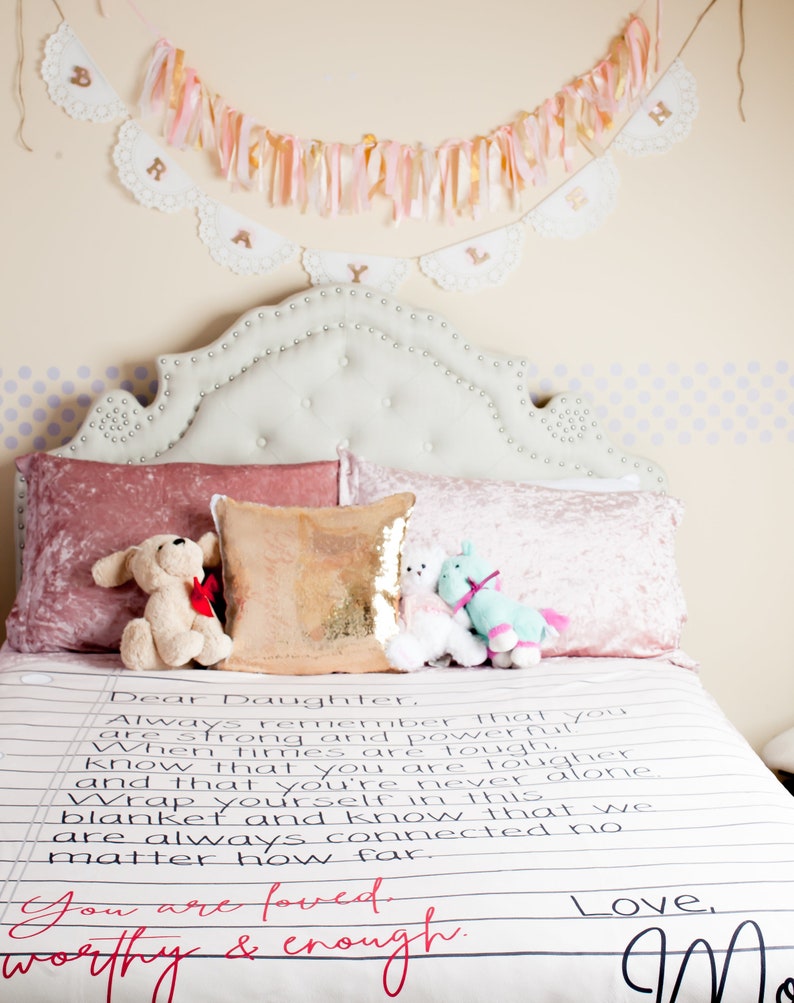 Dear Daughter Blanket Custom Throw Blanket Airmail Letter to Etsy