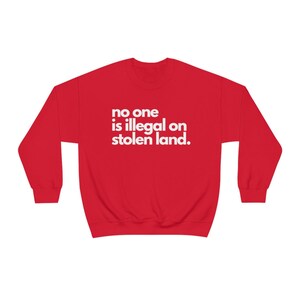 No One Is Illegal on Stolen Land Pullover, Schütze Einwanderer Shirt, Beschütze Träumer Menschenrechte Shirt Gleichheit Shirt, Soziale Gerechtigkeit Shirt Bild 8